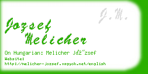 jozsef melicher business card